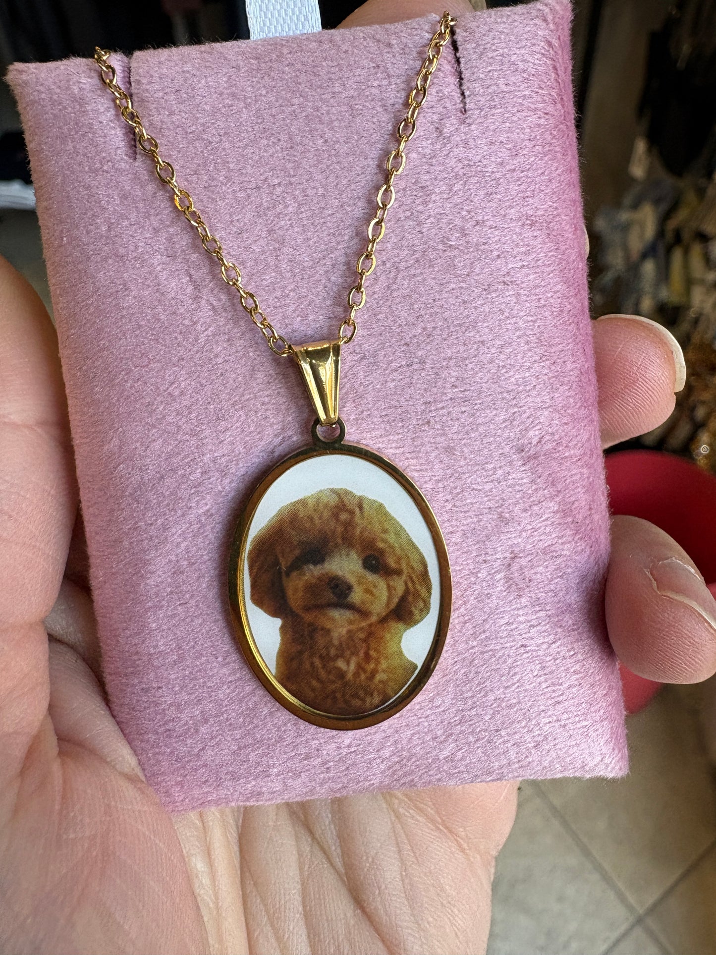 Collana "Fedeltà" in Acciaio con Ritratto Cagnolino