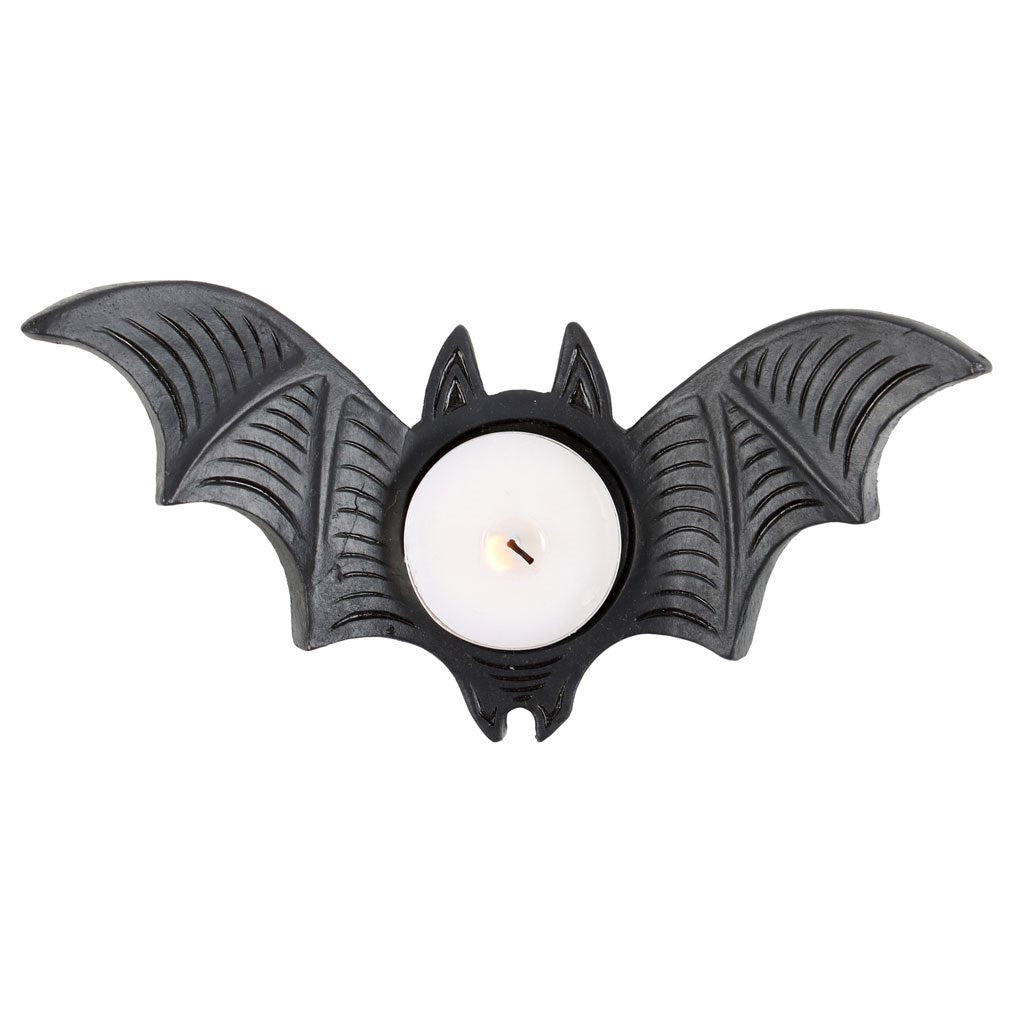 Portacandela Pipistrello Nero per Tealight