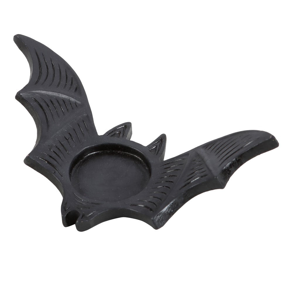 Portacandela Pipistrello Nero per Tealight
