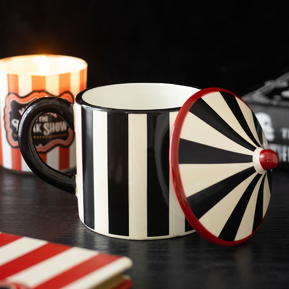 Tazza Circus a strisce nere