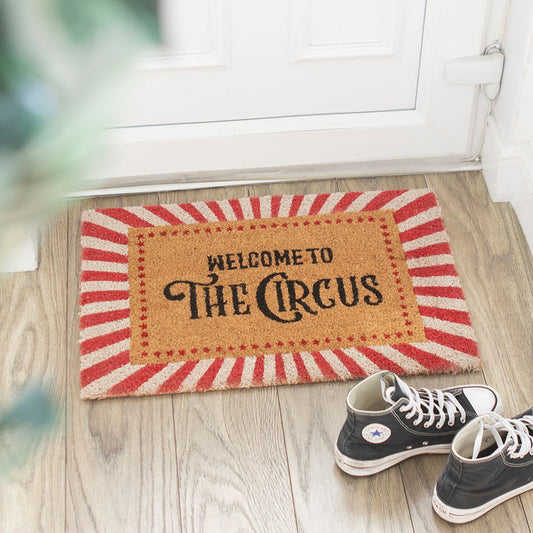 Zerbino d'Ingresso "Welcome to the Circus" – Stile Vintage Rosso e Bianco