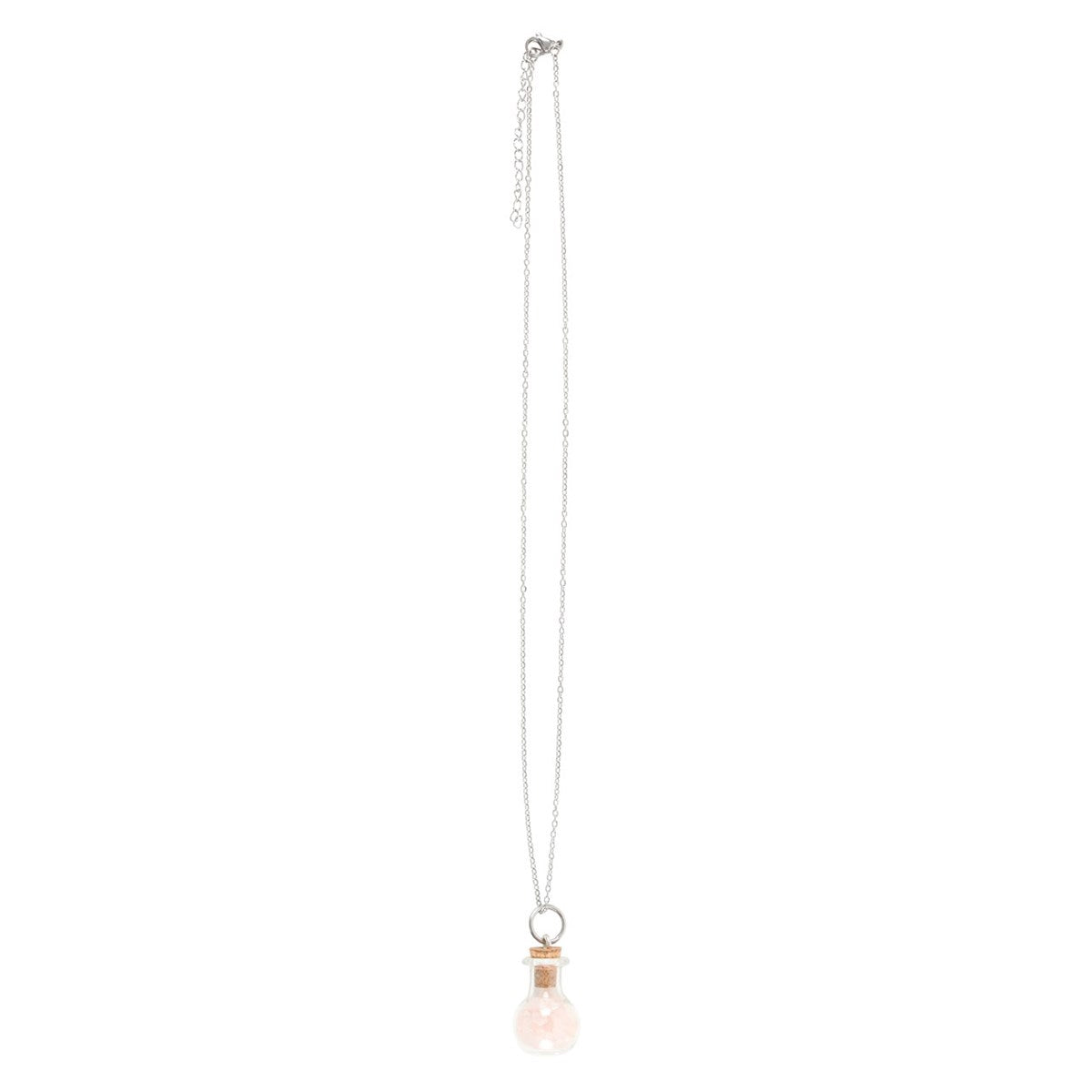 PREORDINE (Disponibile dal 27 Agosto) Collana dell'Amore con Bottiglietta di Pozione e Quarzo Rosa – Collezione "Crystal Witch"