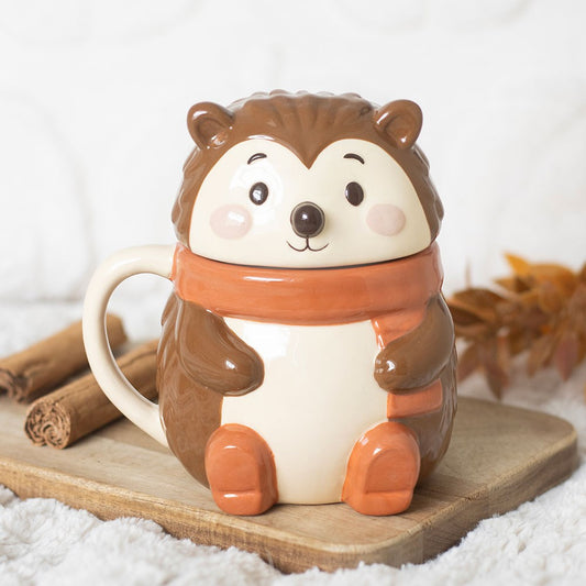 Tazza in Ceramica con Coperchio Riccio – "Hazel Hedgehog" Lidded Mug