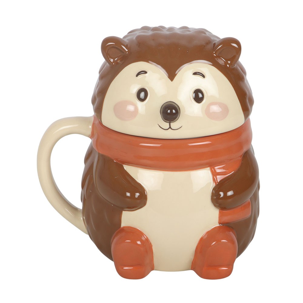 Tazza in Ceramica con Coperchio Riccio – "Hazel Hedgehog" Lidded Mug