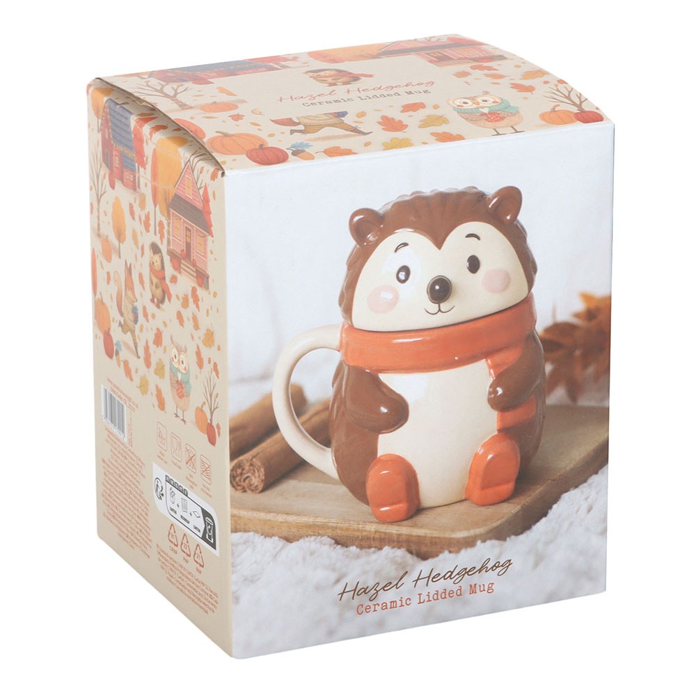 Tazza in Ceramica con Coperchio Riccio – "Hazel Hedgehog" Lidded Mug