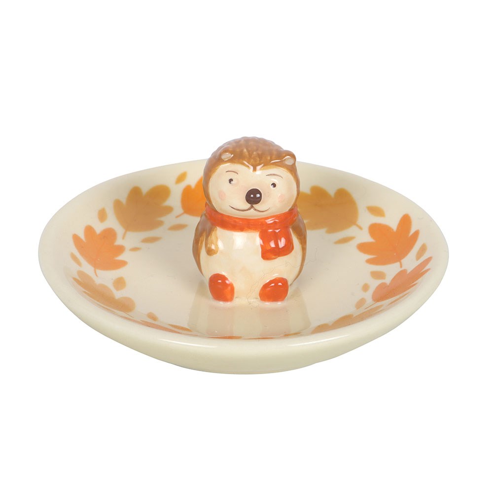 PREORDINE (In arrivo dal 3 agosto) Piattino Portaoggetti Autumn Hedgehog – Svuotatasche in Ceramica con Riccio Autunnale