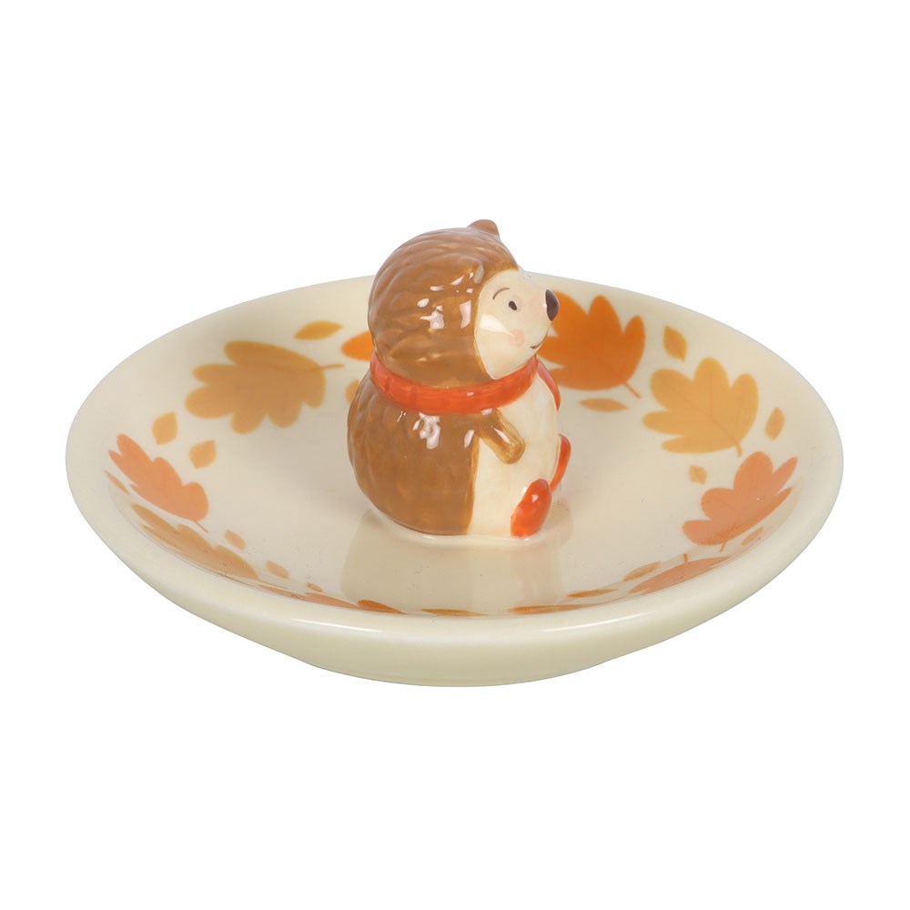 PREORDINE (In arrivo dal 3 agosto) Piattino Portaoggetti Autumn Hedgehog – Svuotatasche in Ceramica con Riccio Autunnale