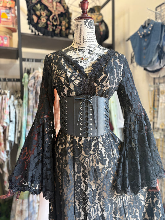 Cintura Alta Elastica a Corsetto con Stringhe