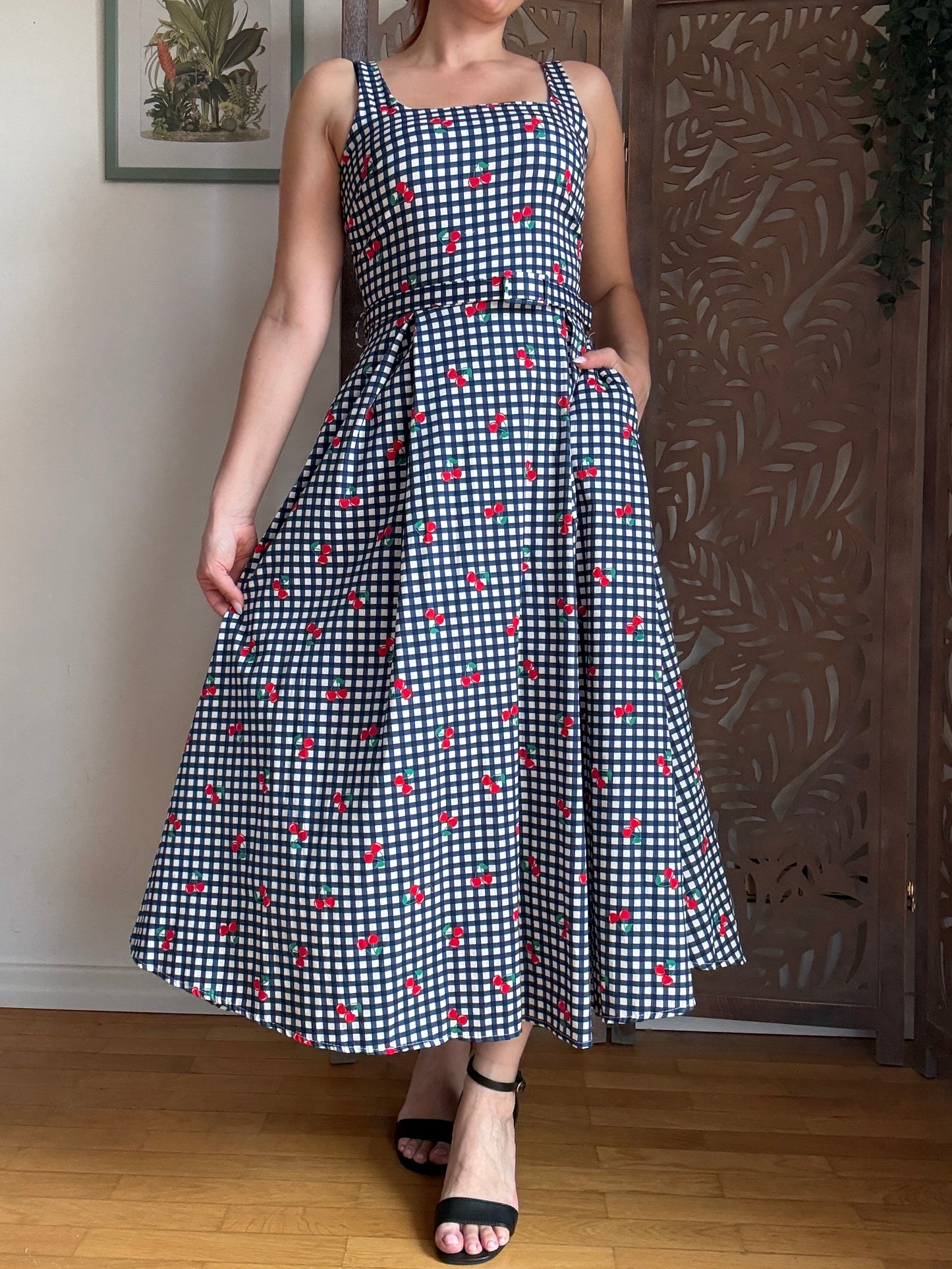 Abito Cherry Stile Rétro Anni 50 in Cotone - In 3 Colori