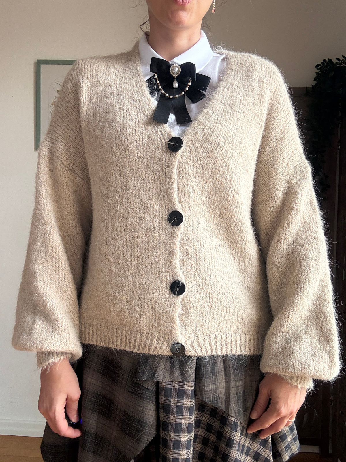 Cardigan donna oversize Rebecca in maglia soffice con scollo a V - In 10 Colori