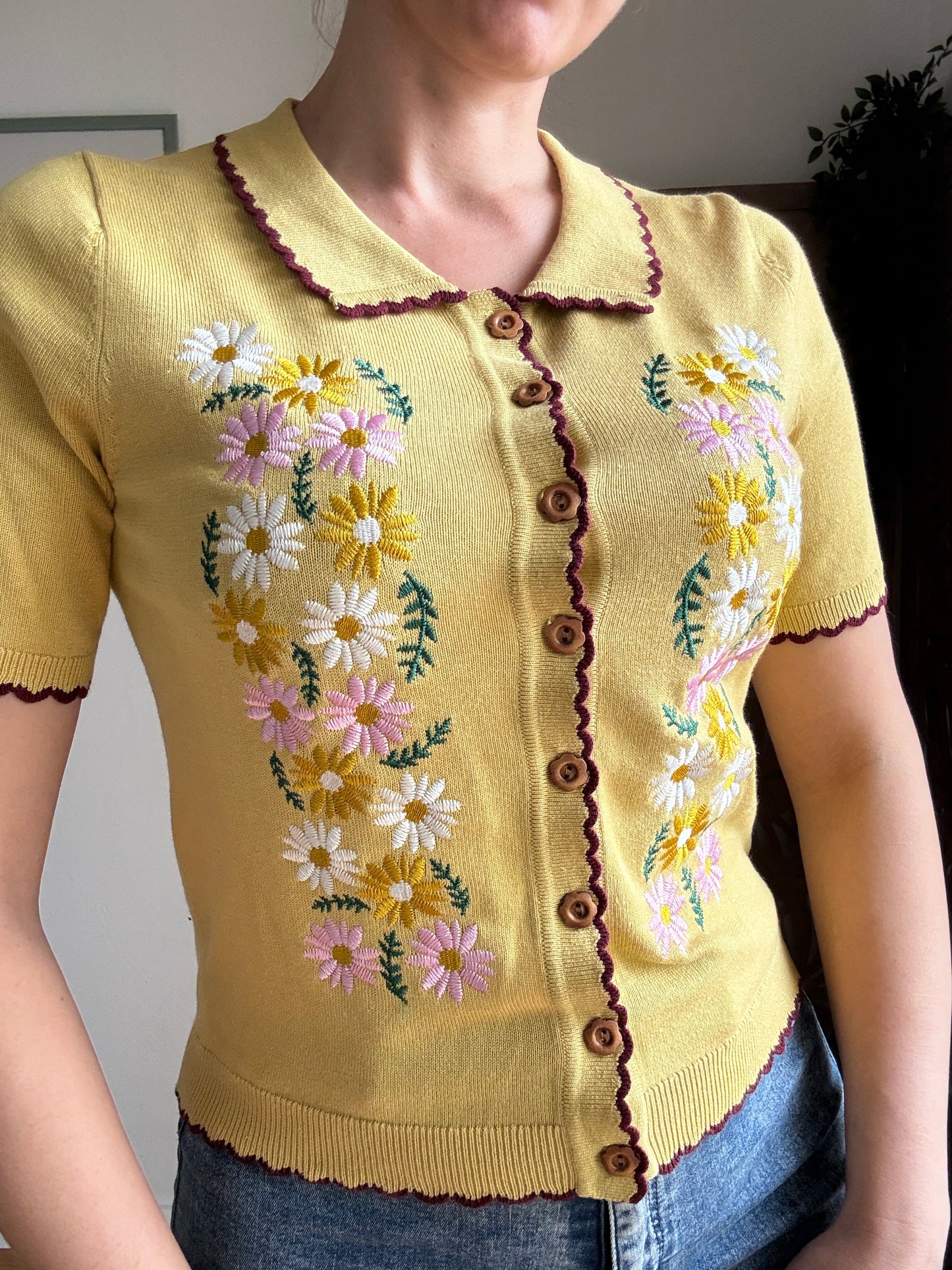 Cardigan Penny Flower Giallo