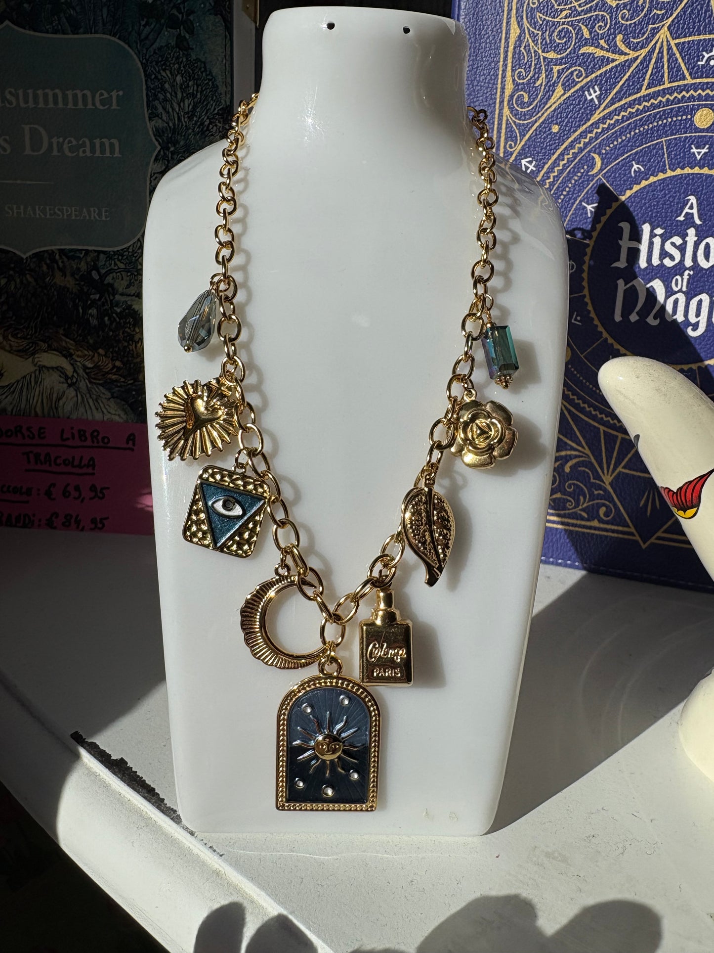 Collana Arcanum in acciaio inossidabile color oro