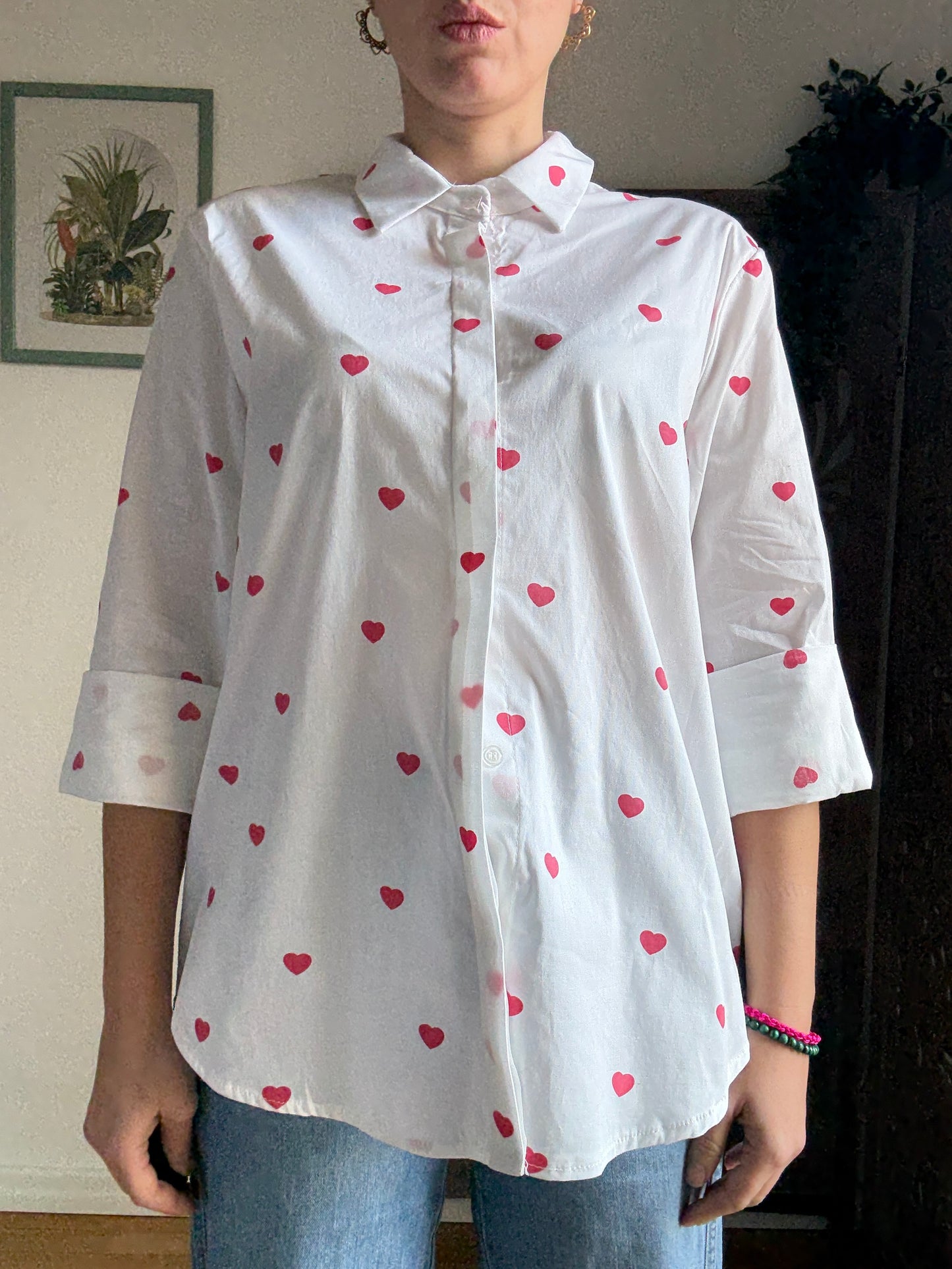 Camicia in Cotone Love - Stampa Cuori