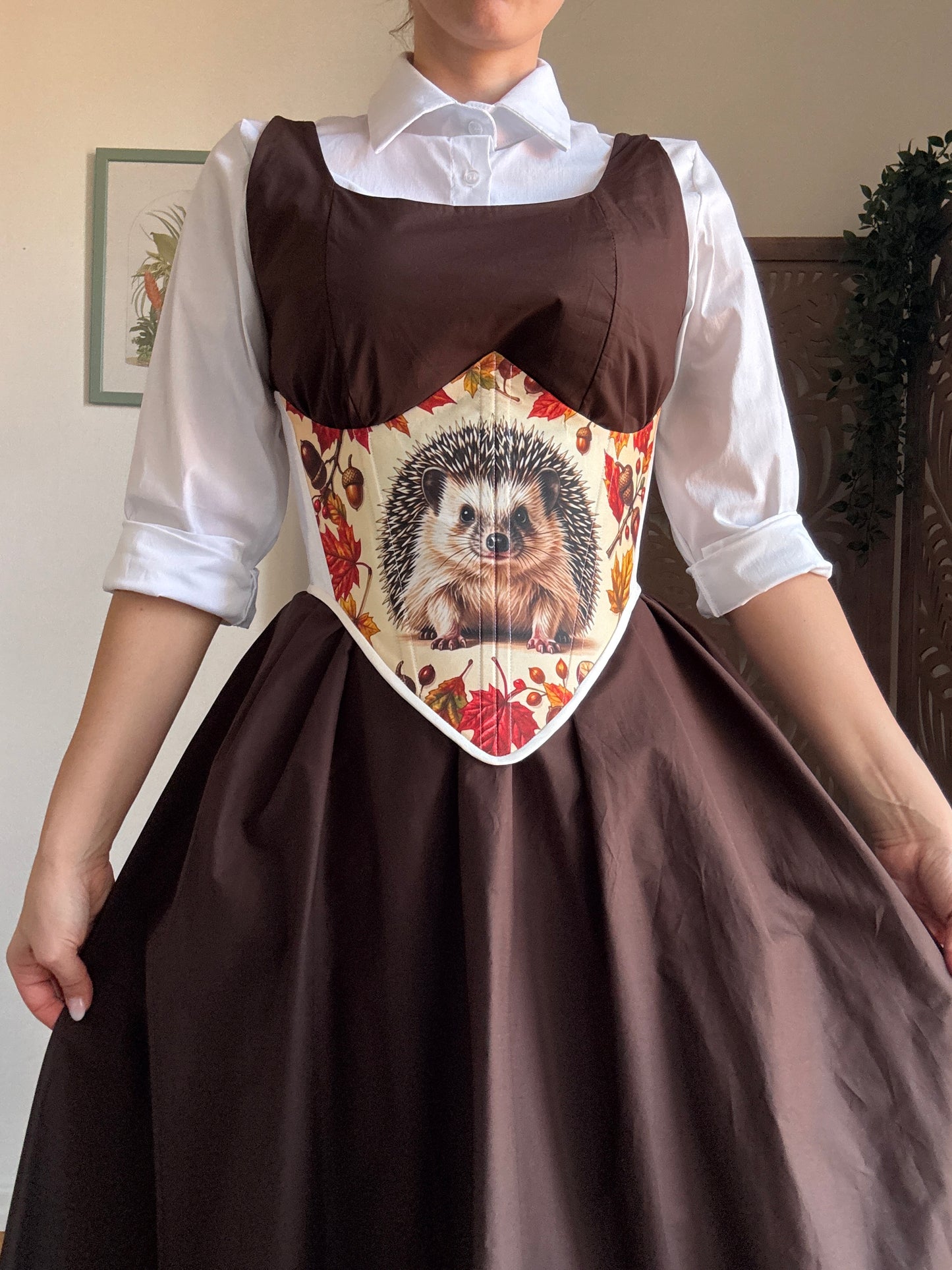 Bustino a Corsetto sottoseno Artigianale “The Enchanted Forest” - Riccio
