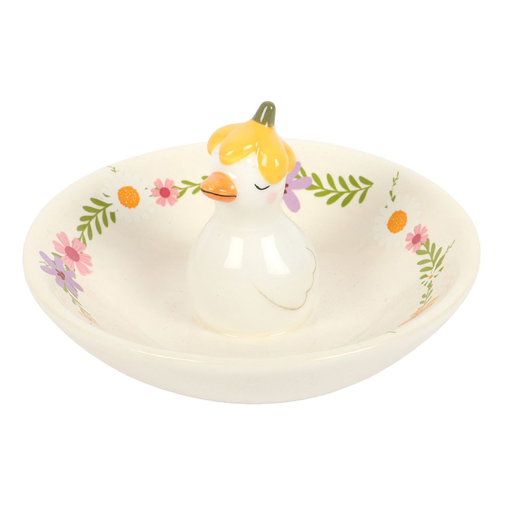 PREORDINE (In arrivo dal 3 agosto) Piattino Portaoggetti Daisy & Duck – Svuotatasche in Ceramica con Paperella