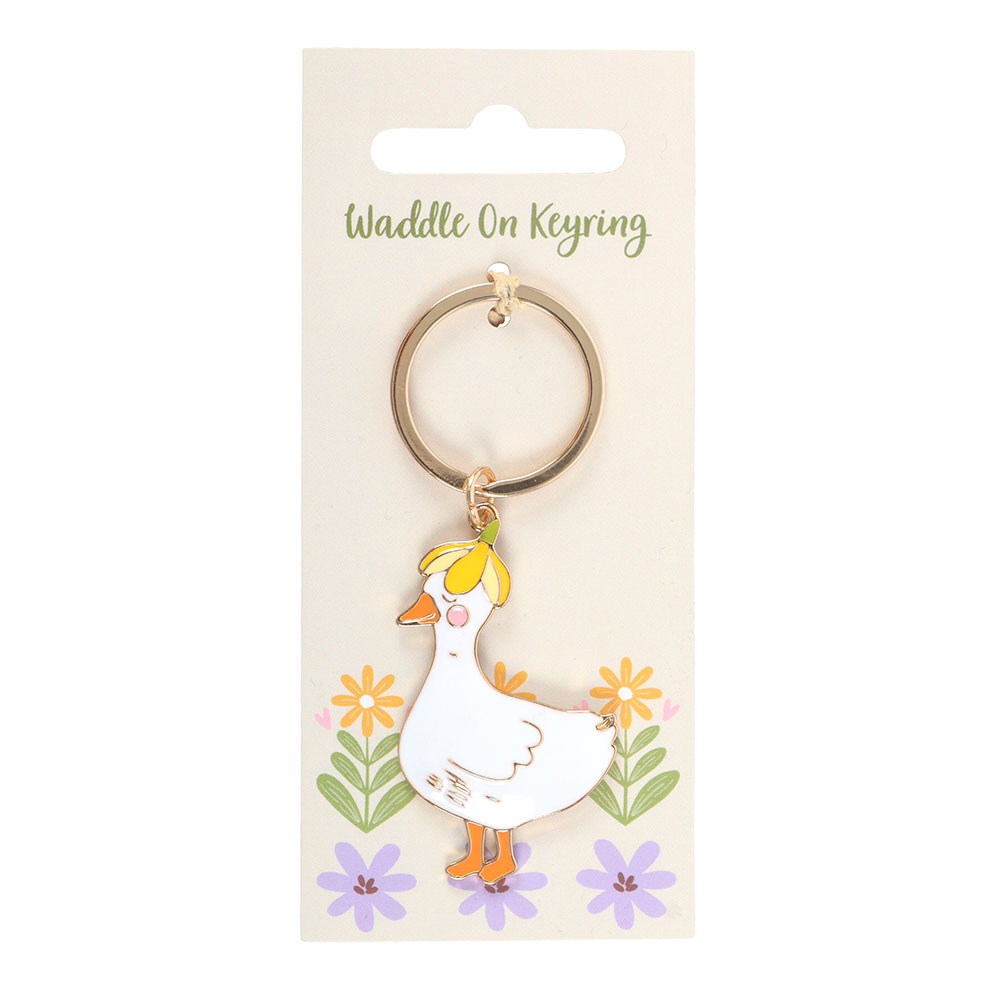 PREORDINE (In arrivo dal 3 agosto) Portachiavi Papera "Waddle On" in Smalto e Lega