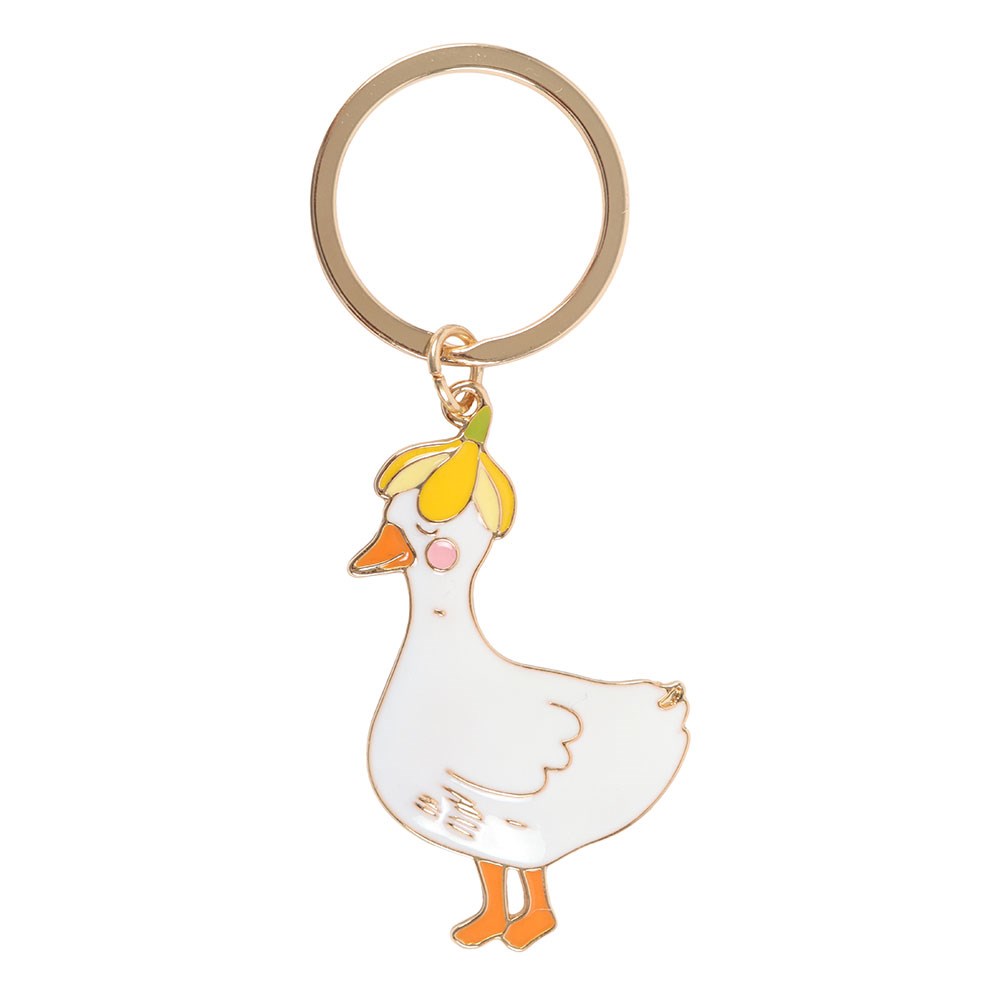 PREORDINE (In arrivo dal 3 agosto) Portachiavi Papera "Waddle On" in Smalto e Lega
