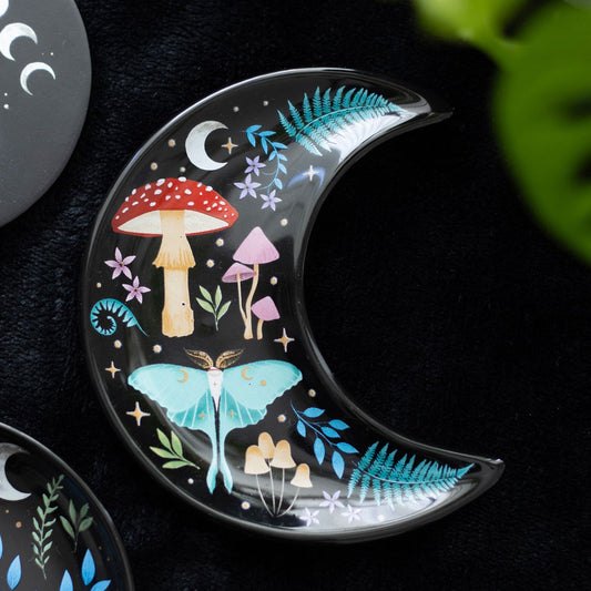 PREORDINE (In arrivo dal 3 agosto) Piattino Portaoggetti Crescent Moon Dark Forest – Svuotatasche Mezzaluna con Bosco Incantato