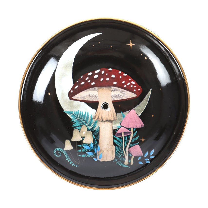 PREORDINE (In arrivo dal 3 agosto) Piatto Porta Incenso Forest Mushroom – Brucia Incenso per Bastoncini e Coni in Ceramica