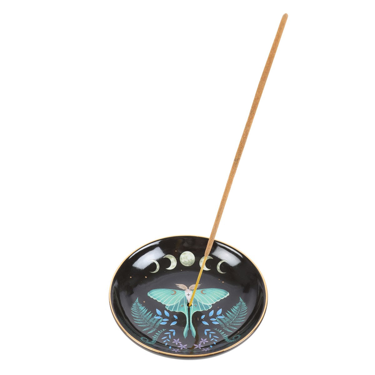 PREORDINE (In arrivo dal 3 agosto) Piatto Porta Incenso Luna Moth – Brucia Incenso per Bastoncini e Coni in Ceramica