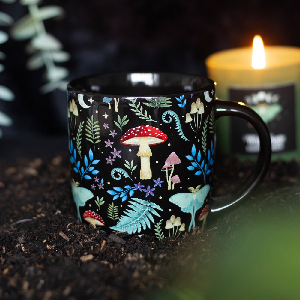 Tazza in Ceramica "Dark Forest" con Stampa Foresta Oscura – 340 ml