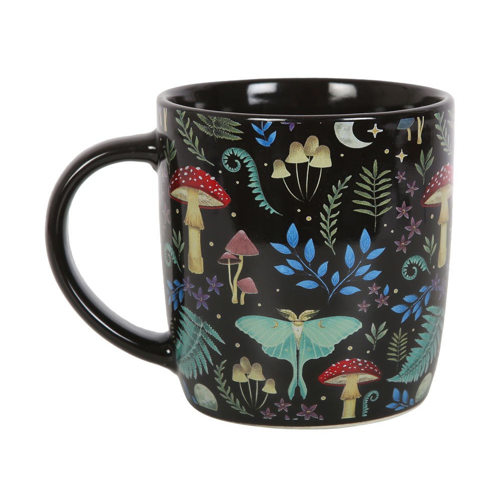 Tazza in Ceramica "Dark Forest" con Stampa Foresta Oscura – 340 ml