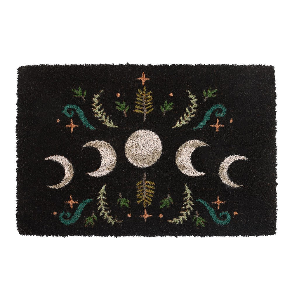 PREORDINE (In Arrivo dal 21 Luglio)  Zerbino d'Ingresso "Dark Forest Moon Phase" – Nero con Fasi Lunari