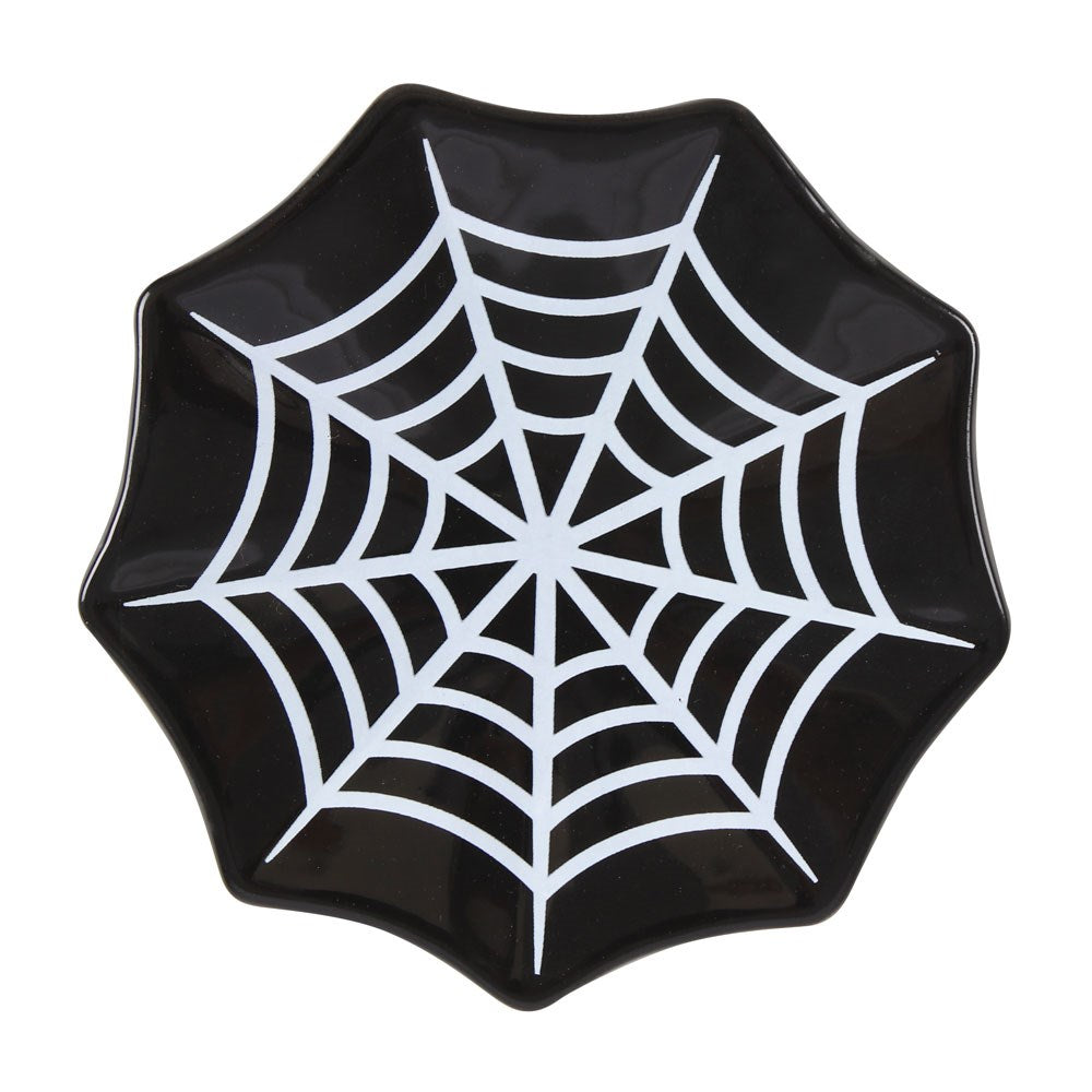 PREORDINE (In arrivo dal 3 agosto) Piattino Portaoggetti Spiderweb – Svuotatasche Gothic a Forma di Ragnatela