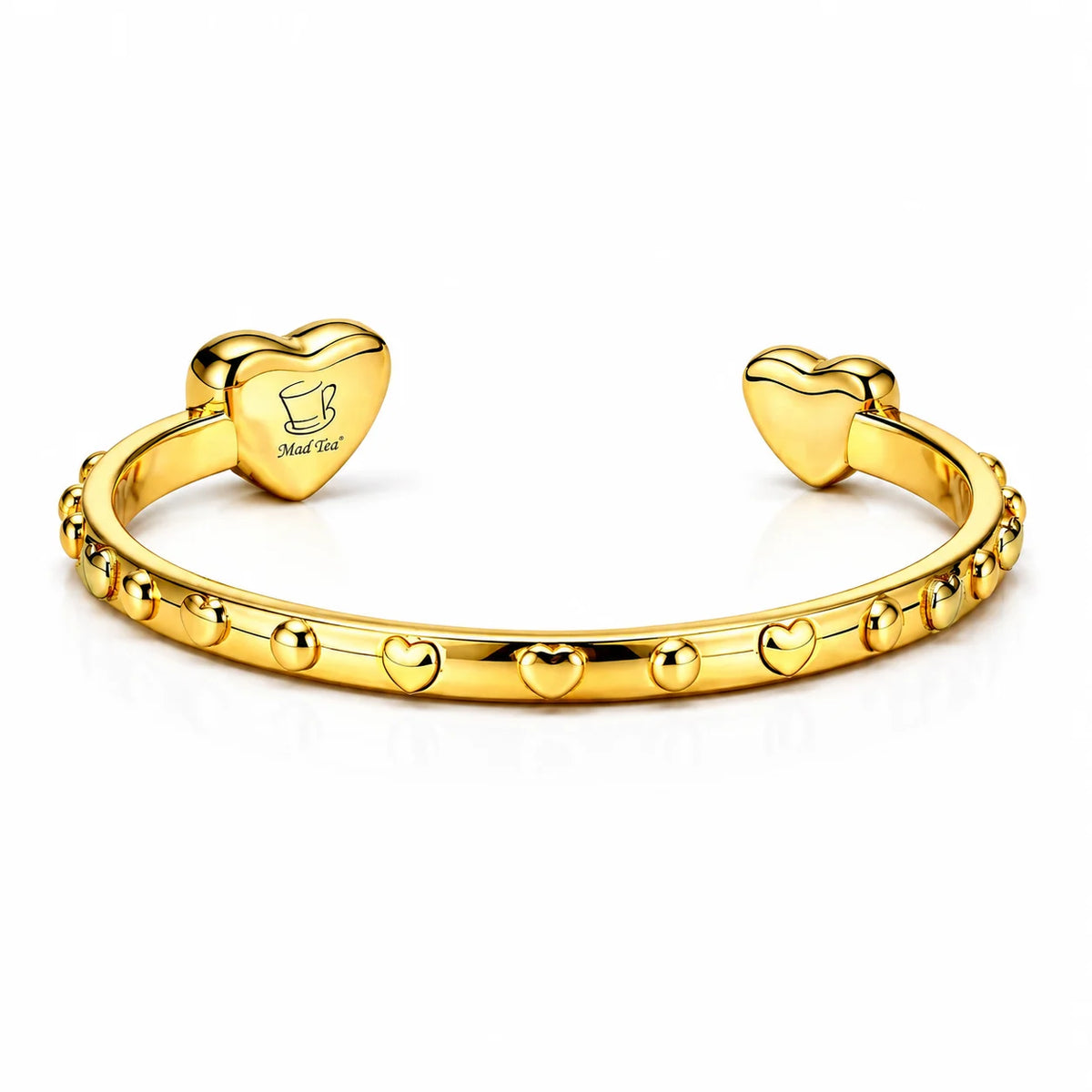 Bracciale “Ricordati di essere felice” con due cuori in acciaio 316L