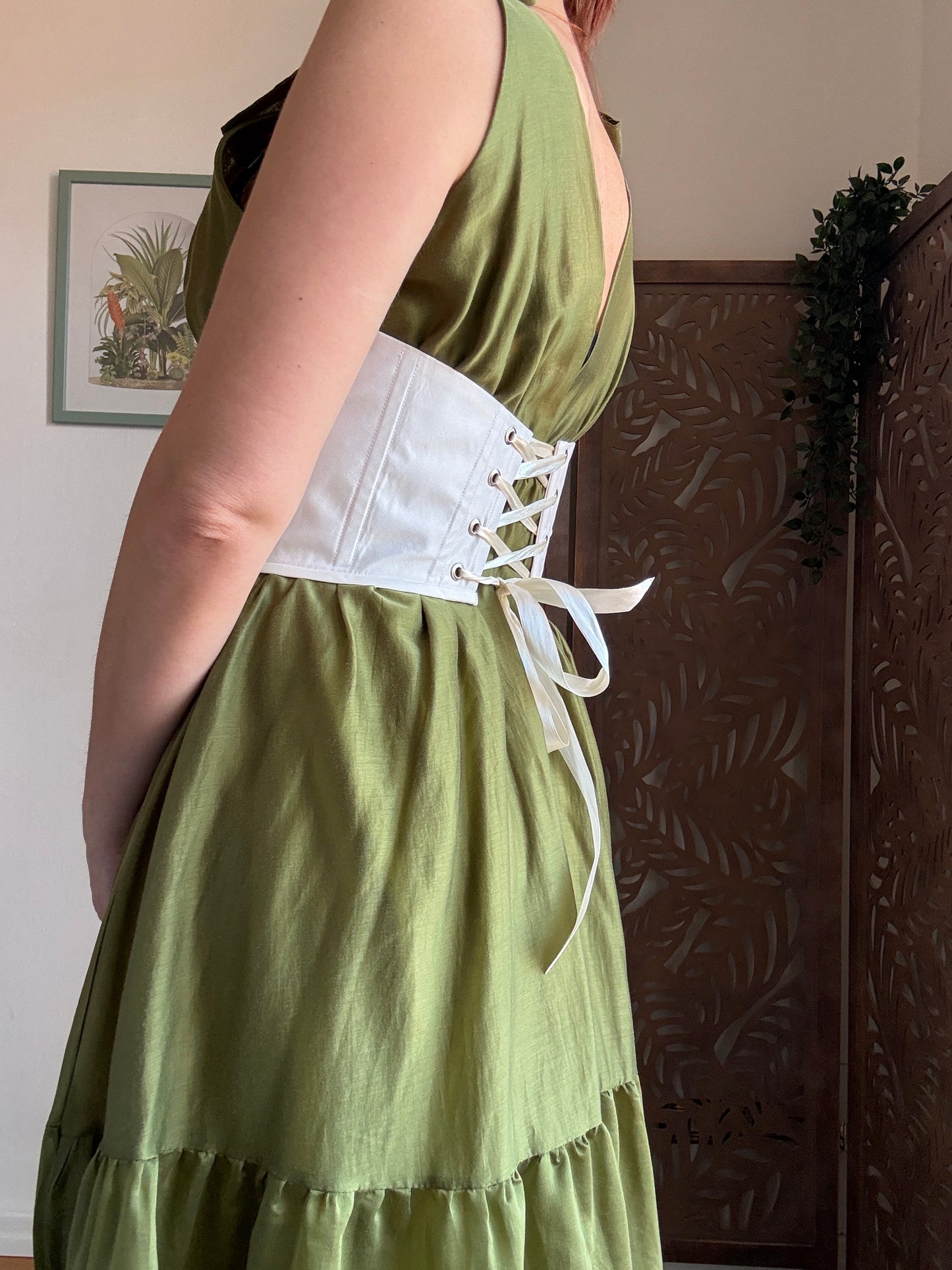 Bustino a Corsetto sottoseno Artigianale “The Enchanted Forest” - Sleepy Fox