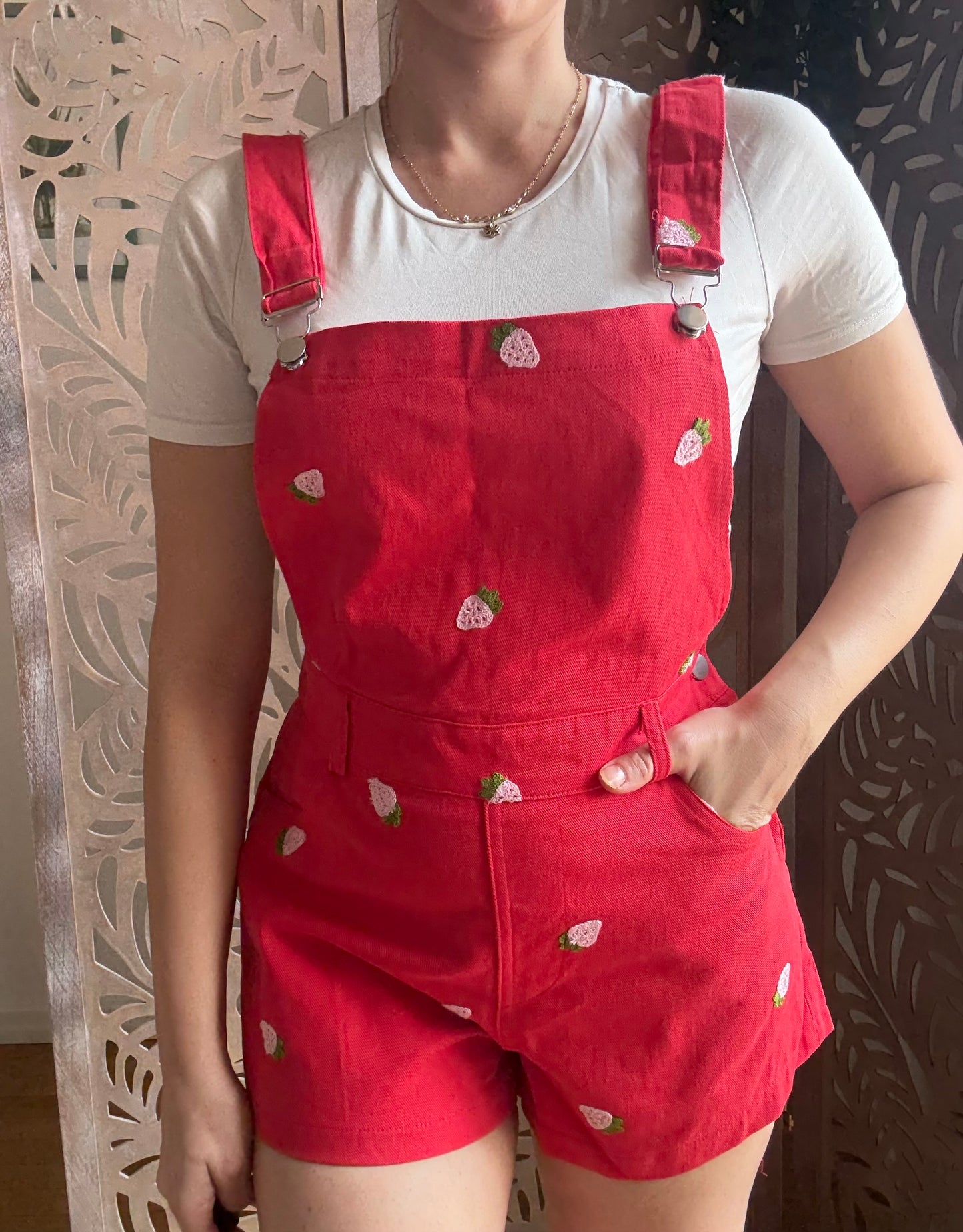 Salopette in cotone con shorts in 6 fantasie