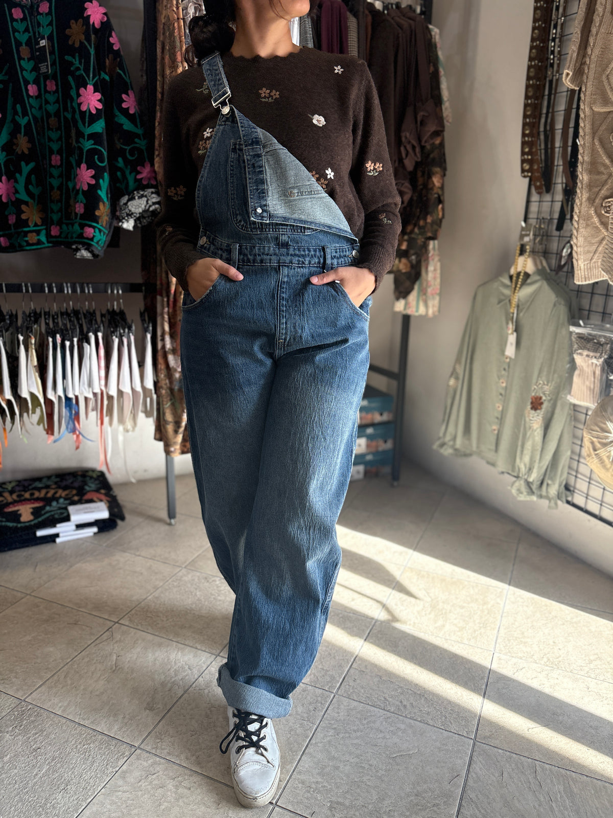 Salopette Balloon in Denim di Cotone