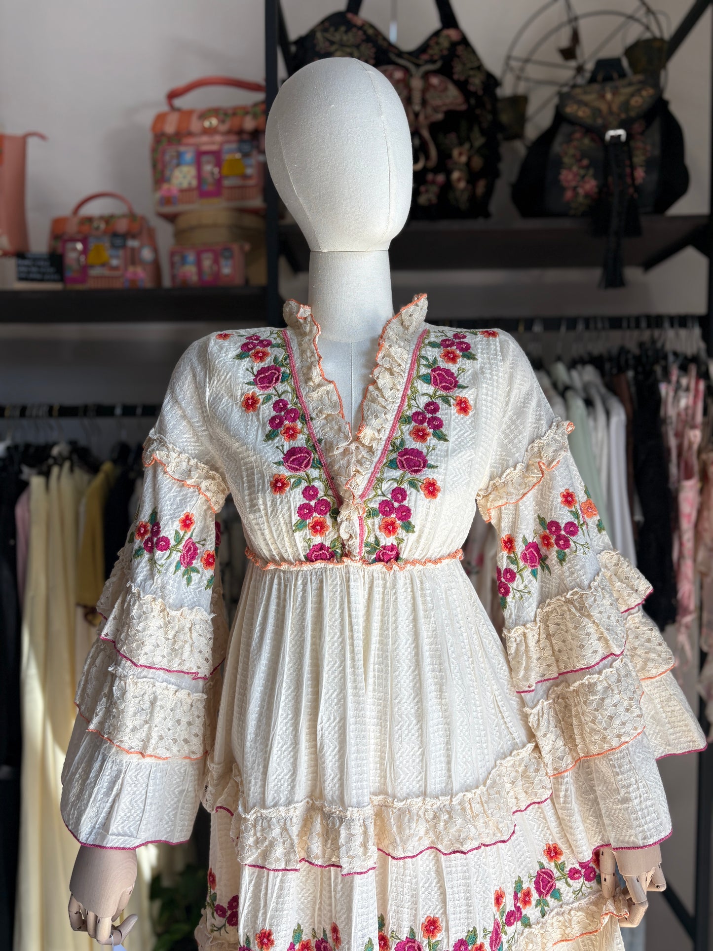 Maxi Abito Boho Gipsy Flower