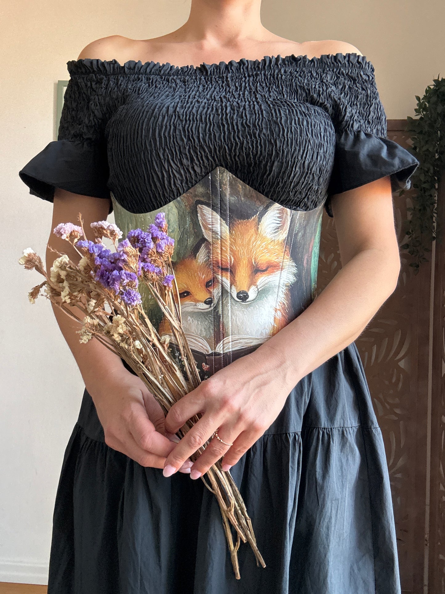 Bustino a Corsetto sottoseno Artigianale “The Enchanted Forest” - Storytime