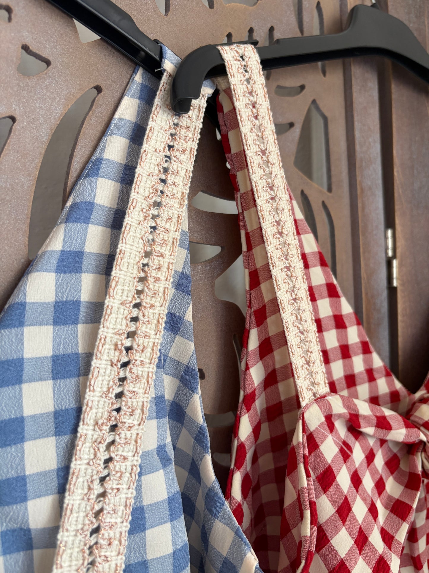Abito Lungo Country Chic a Quadretti Vichy - Con Schiena Scoperta
