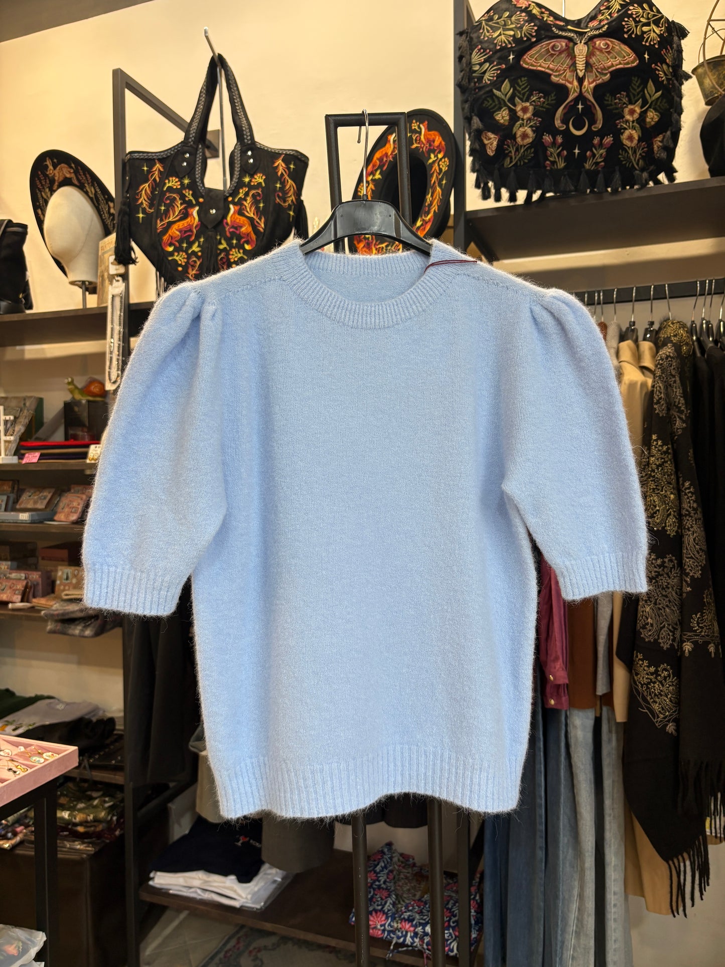 Maglia Soft Touch con Maniche a Sbuffo