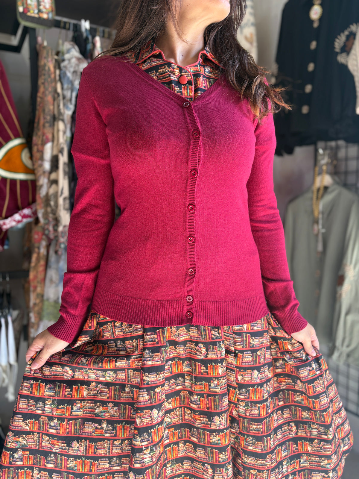 Cardigan donna Clara in maglia fine con scollo a V