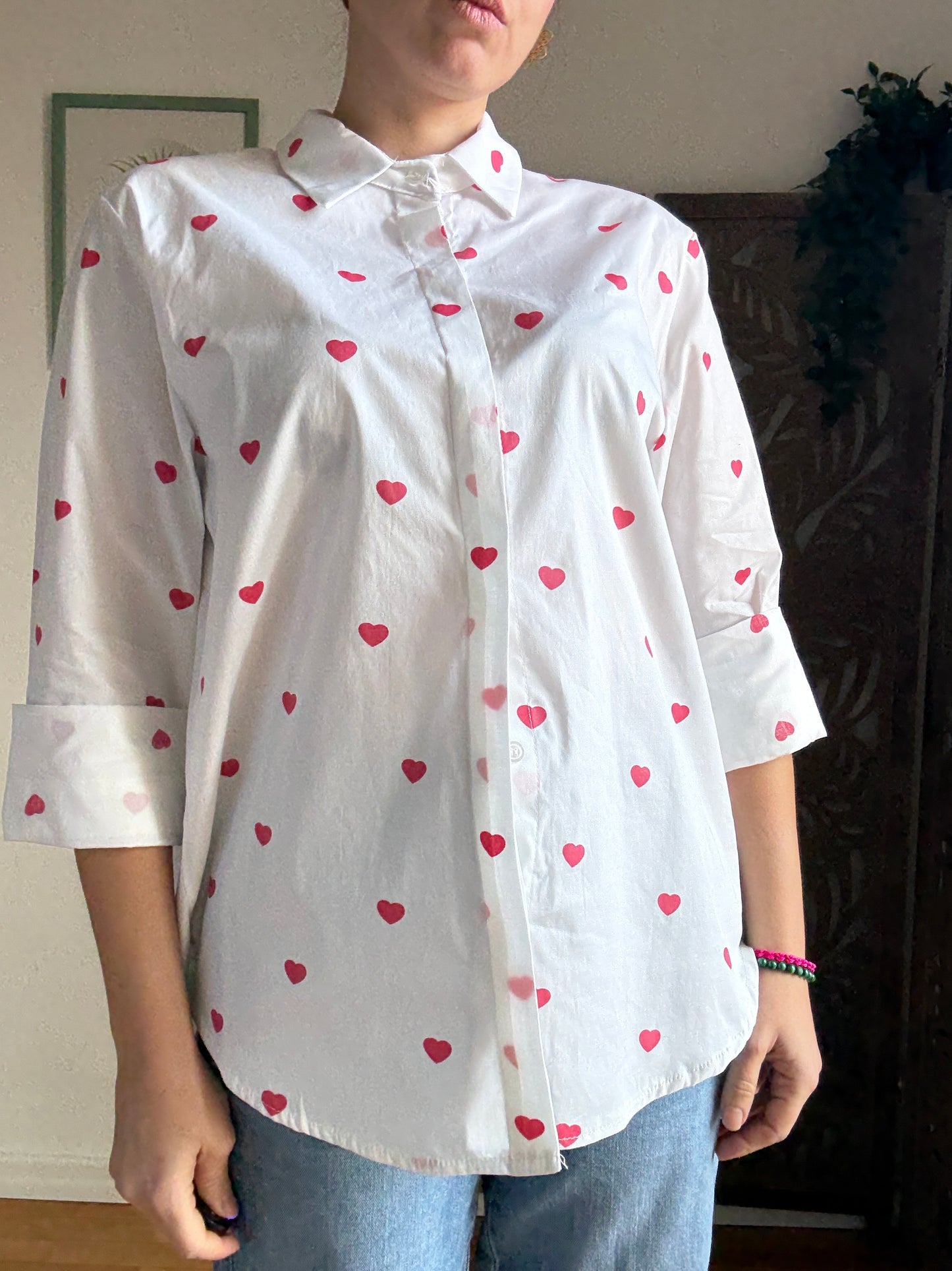 Camicia in Cotone Love - Stampa Cuori