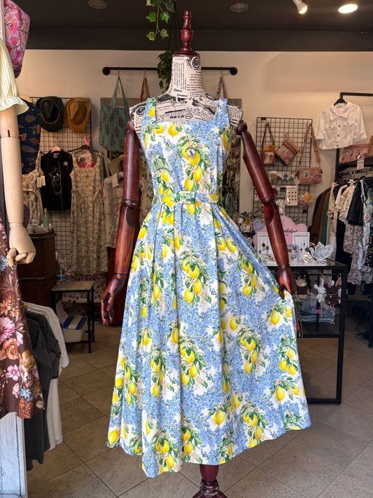 Abito Rétro in Cotone in 2 Fantasie con Cintura e Tasche – Stile Vintage Romantico