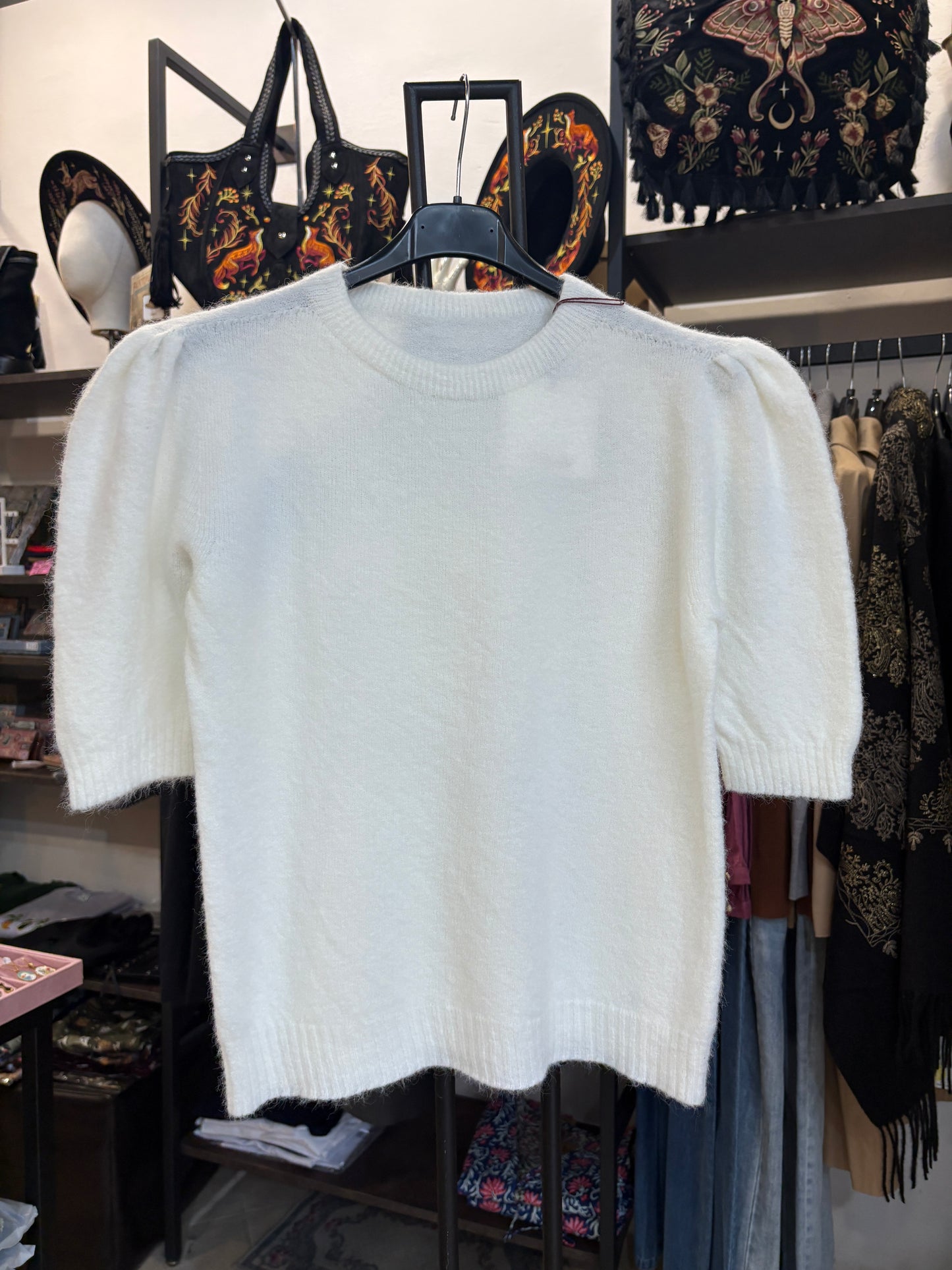 Maglia Soft Touch con Maniche a Sbuffo