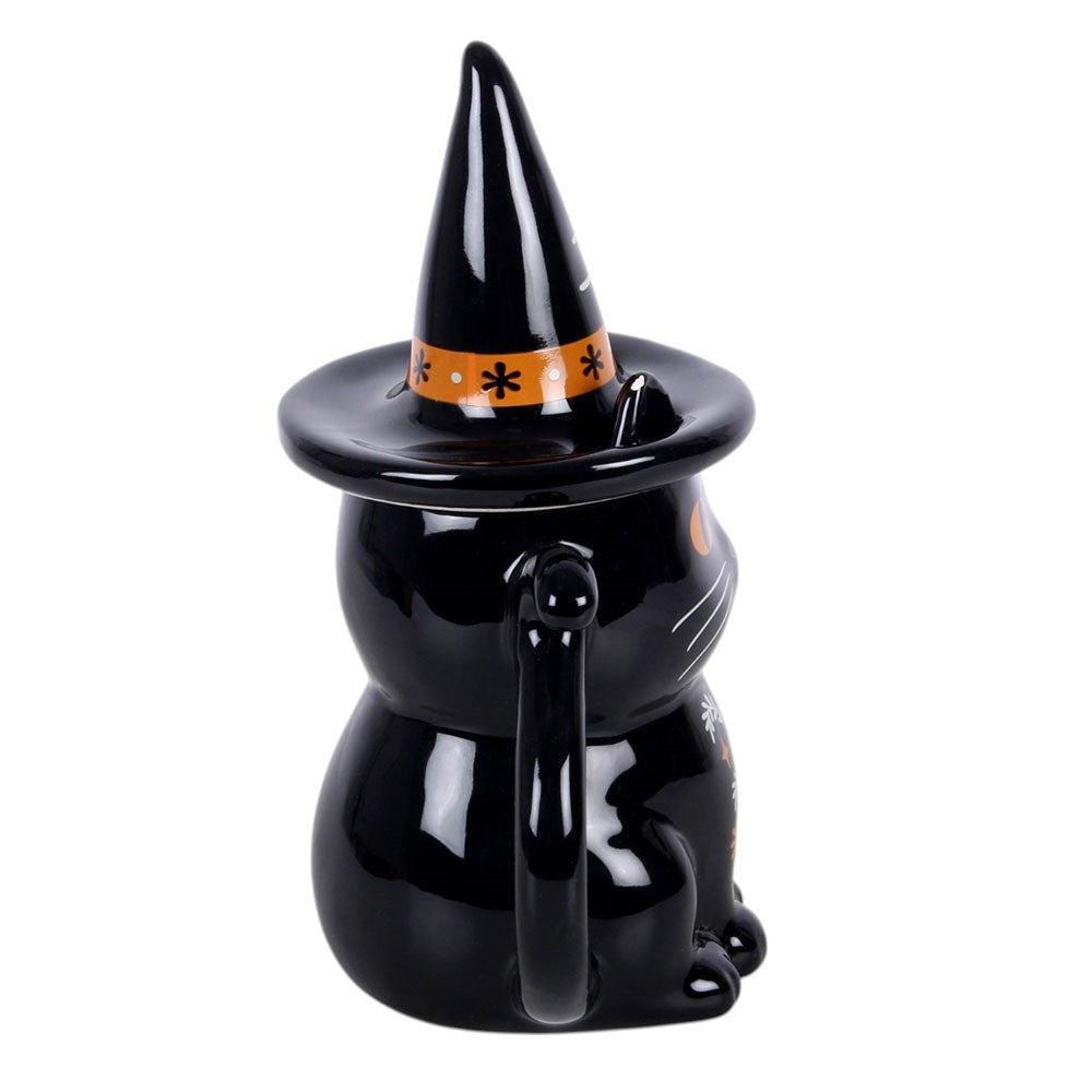 Tazza con Coperchio Gatto Nero – "Frightful Folk" Black Cat Lidded Mug