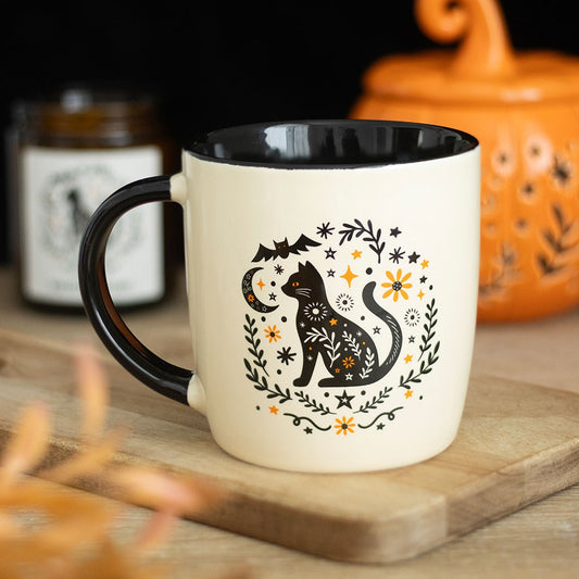 Tazza in Ceramica Gatto Nero – "Frightful Folk" Cat Mug