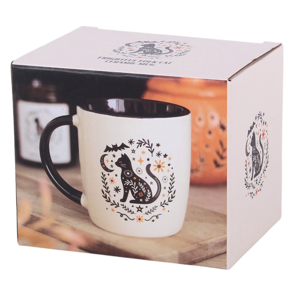 Tazza in Ceramica Gatto Nero – "Frightful Folk" Cat Mug