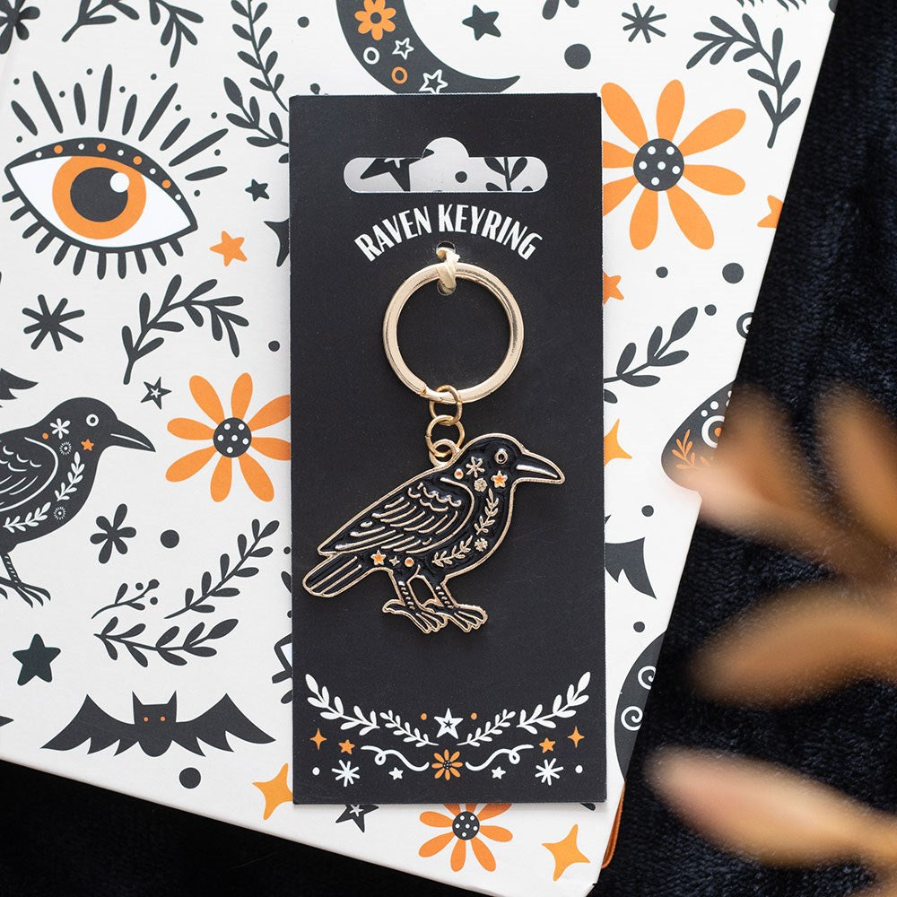 Portachiavi Smaltato "Folk Raven"