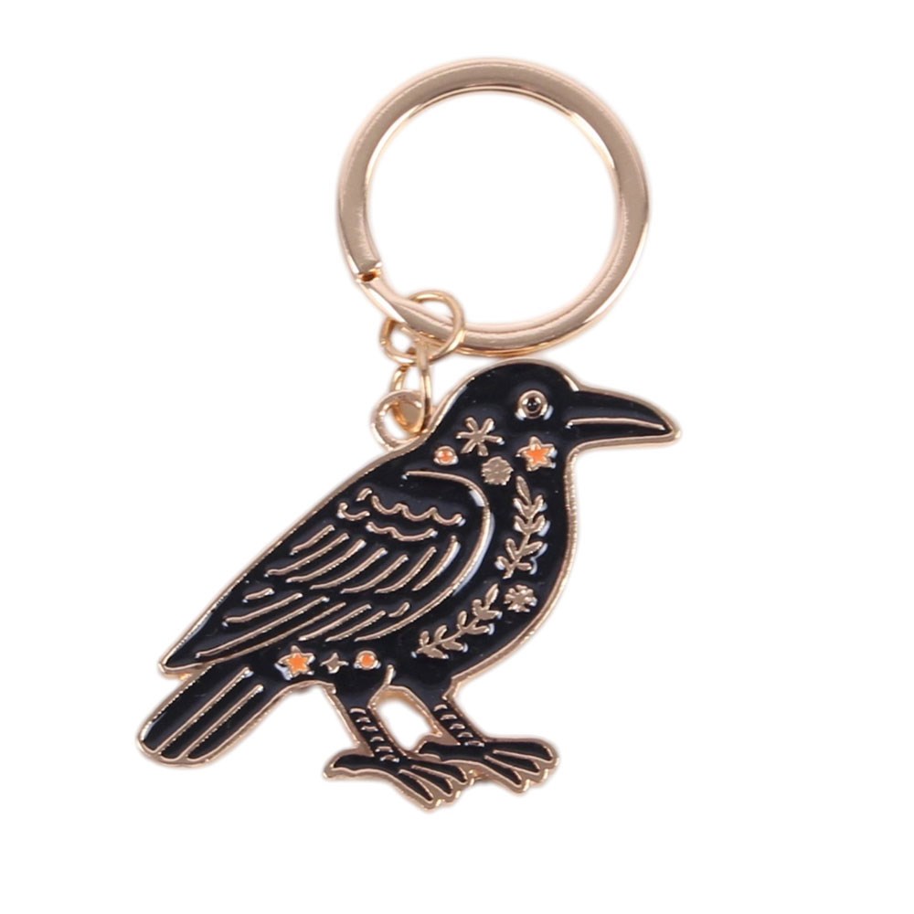 Portachiavi Smaltato "Folk Raven"