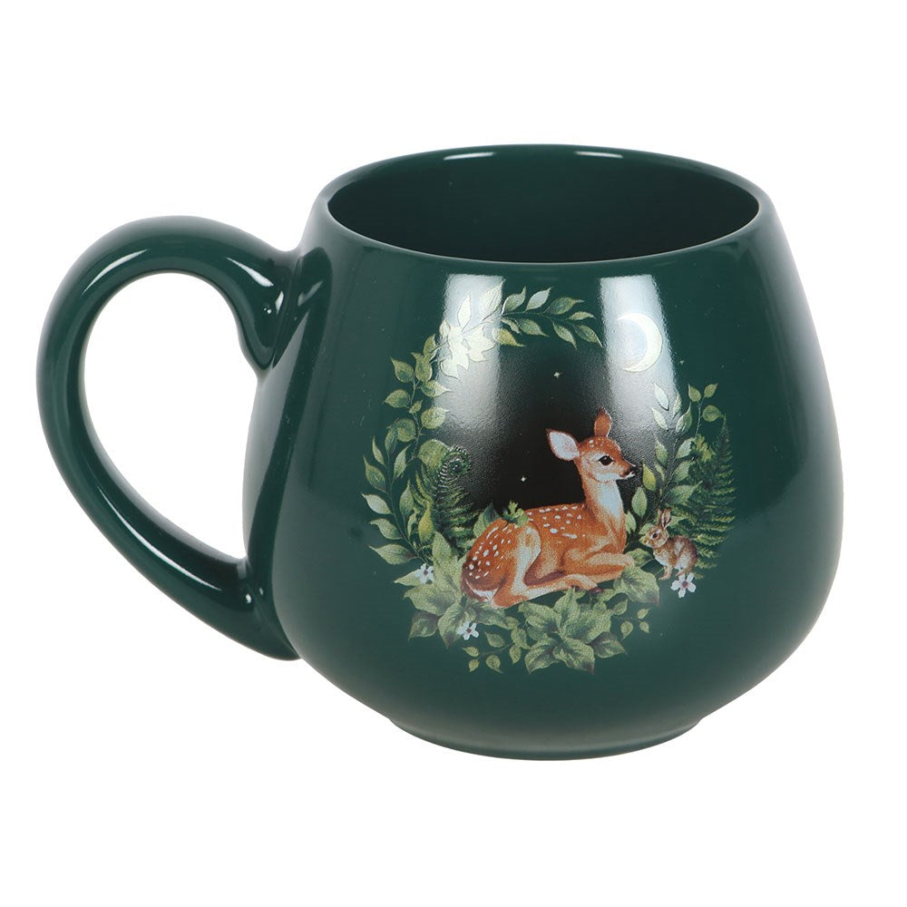 Tazza Tonda in Ceramica "Green Fawn" – Collezione Fawn and Friends