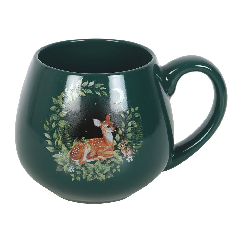 Tazza Tonda in Ceramica "Green Fawn" – Collezione Fawn and Friends