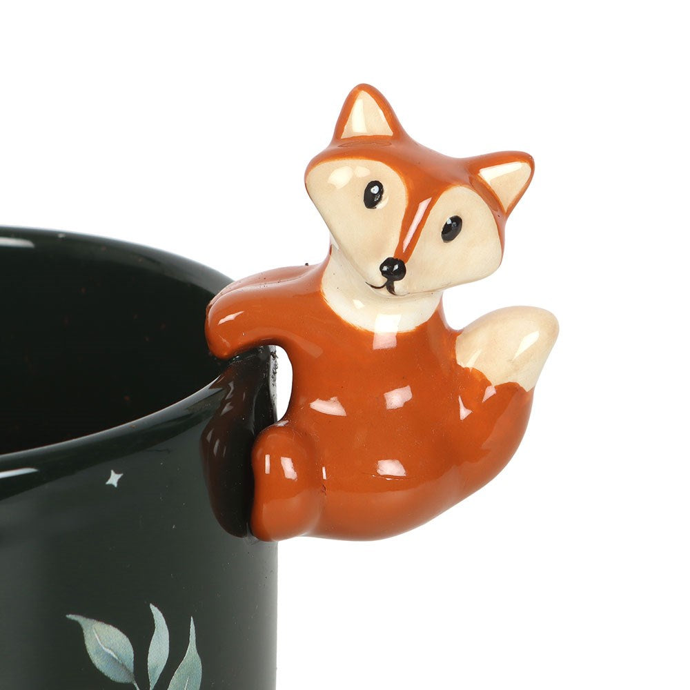 Vaso da Fiori in Ceramica "Green Forest" con Volpe 3D – Collezione Fawn and Friends