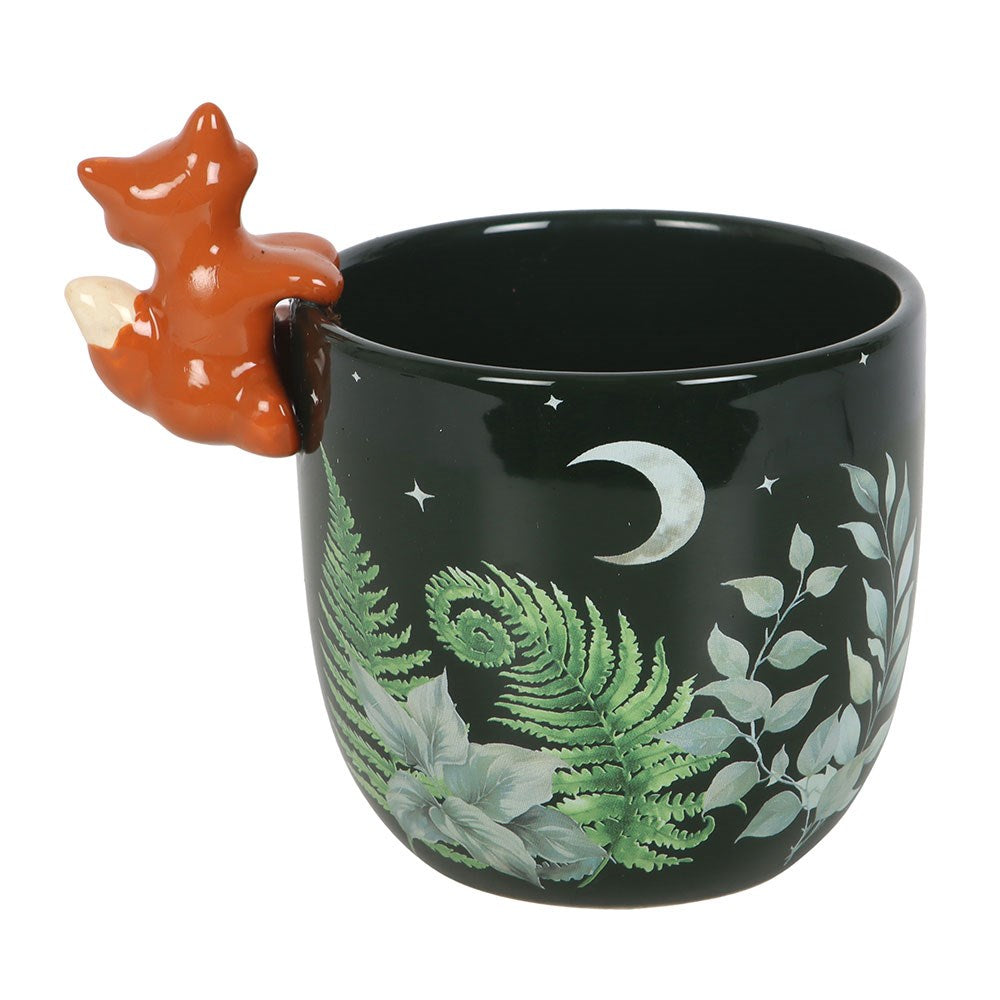 Vaso da Fiori in Ceramica "Green Forest" con Volpe 3D – Collezione Fawn and Friends