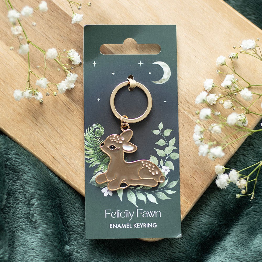 Portachiavi Smaltato "Felicity Fawn" – Il Cerbiatto del Bosco